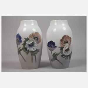 Kopenhagen Paar Vasen Mohnblumendekor