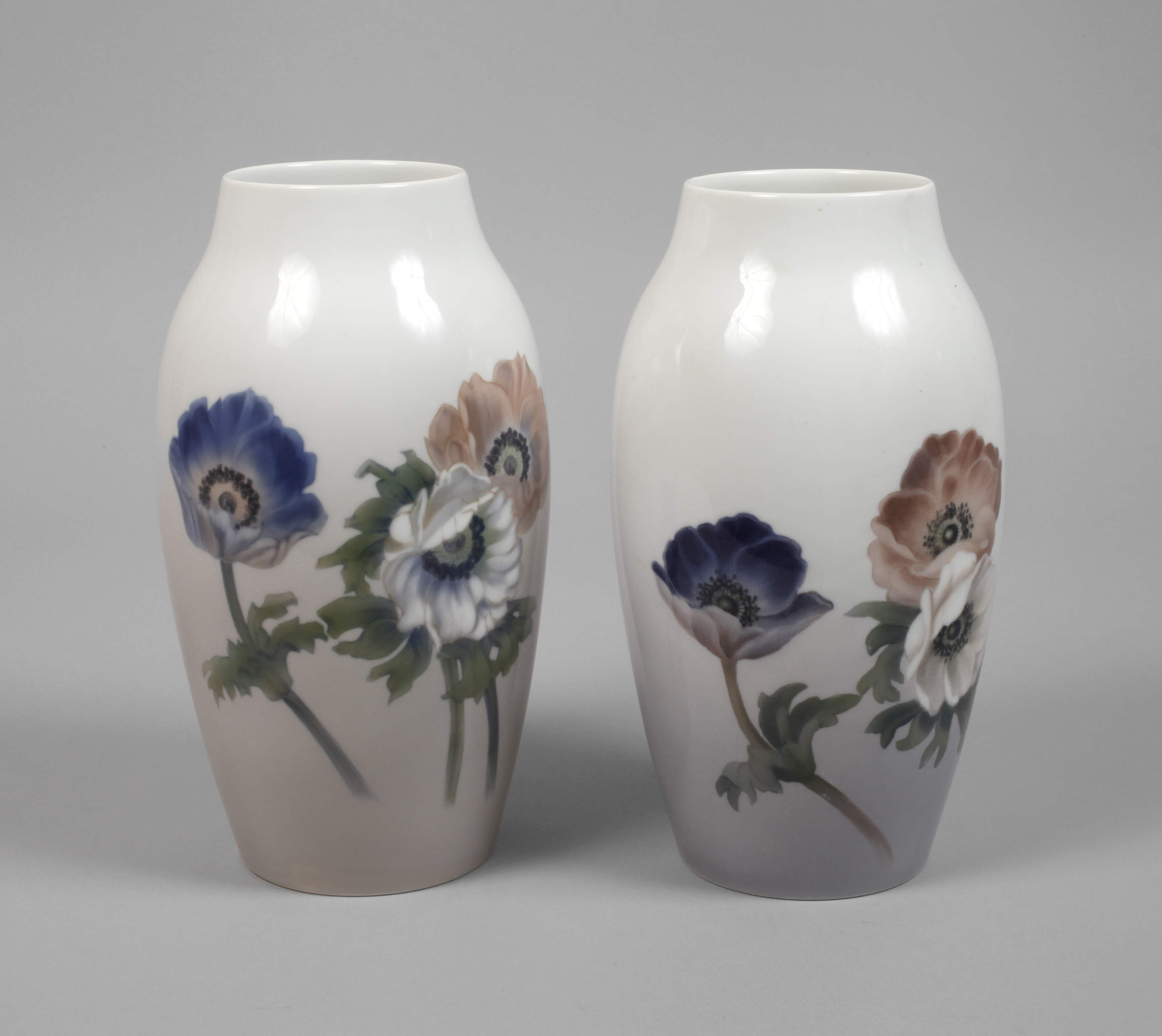 Kopenhagen Paar Vasen Mohnblumendekor