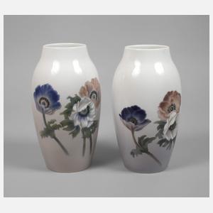 Kopenhagen Paar Vasen Mohnblumendekor