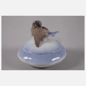 Kopenhagen Deckeldose mit Vogelknauf