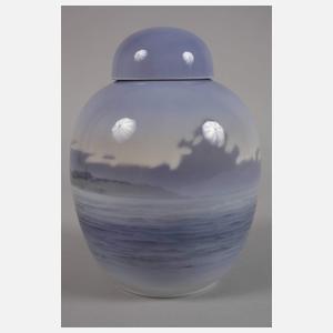 Kopenhagen Deckelvase Segelschiffmotiv