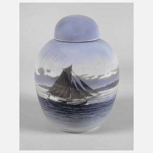 Kopenhagen Deckelvase Segelschiffmotiv