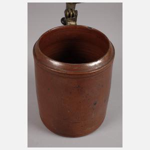 Barocker Walzenkrug mit Sinnspruch