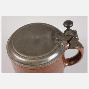 Barocker Walzenkrug mit Sinnspruch