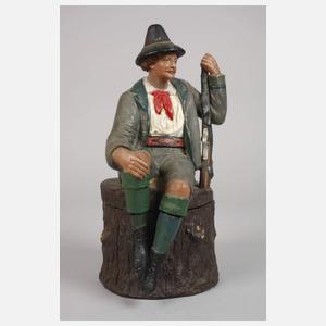 Bernhard Bloch Tabaktopf mit Jägersmann