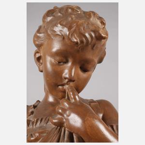 Belgien große Kinderfigur mit Puppe