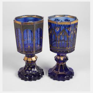 Paar Ranftbecher Biedermeier