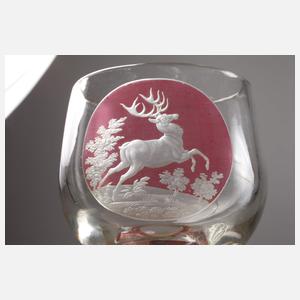 Jagdliches Pokalglas
