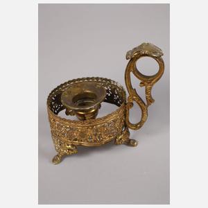 Windlicht mit Messingmontierung