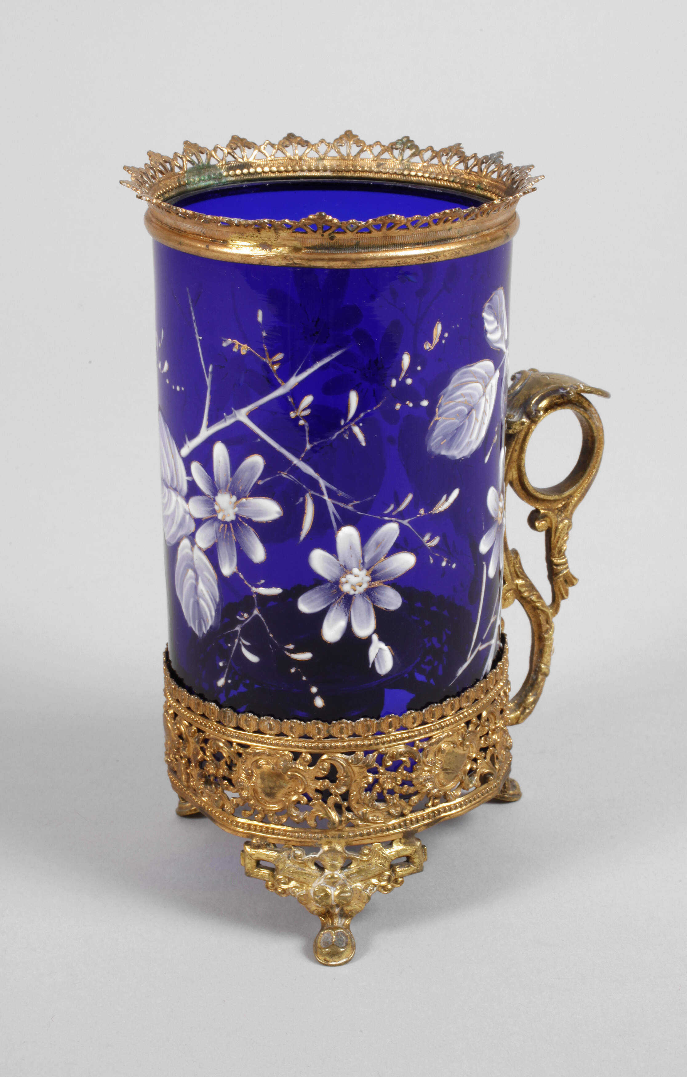 Windlicht mit Messingmontierung