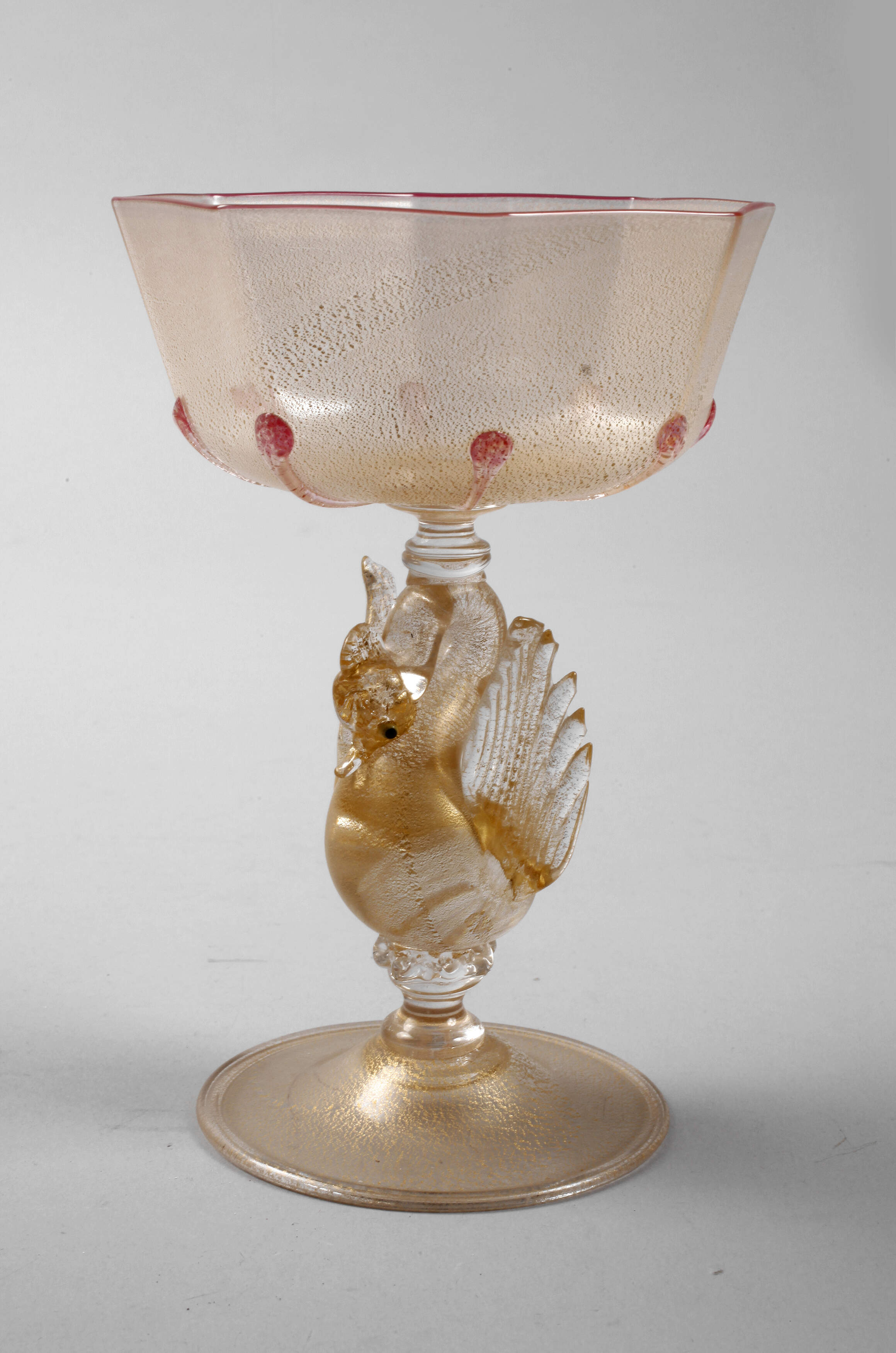 Façon de Venise Pokal mit Vogelschaft