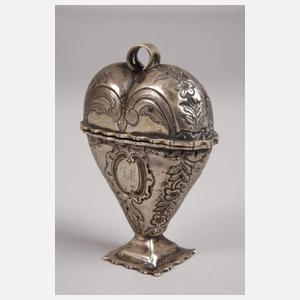 Herzdose Silber Barock