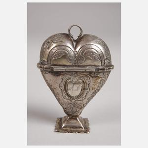 Herzdose Silber Barock