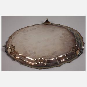 Silber Kernstück und Tablett