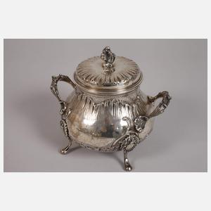 Silber Kernstück und Tablett