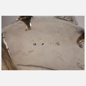 Silber Kernstück und Tablett