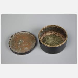 Biedermeier-Pillendose mit Silberbeschlag