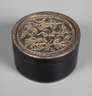 Biedermeier-Pillendose mit Silberbeschlag