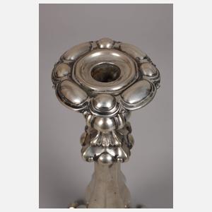 Paar große Silberleuchter