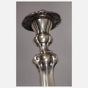 Paar große Silberleuchter