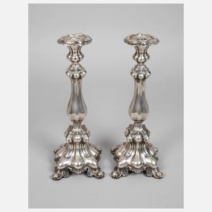 Paar große Silberleuchter