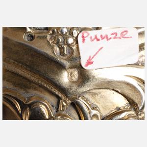 Frankreich großer christlicher Vermeil-Deckelpokal