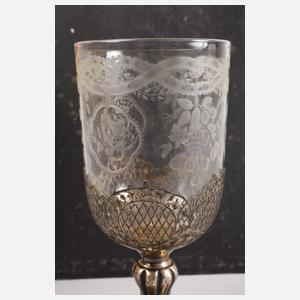 Frankreich Pokalglas aus Adelsbesitz