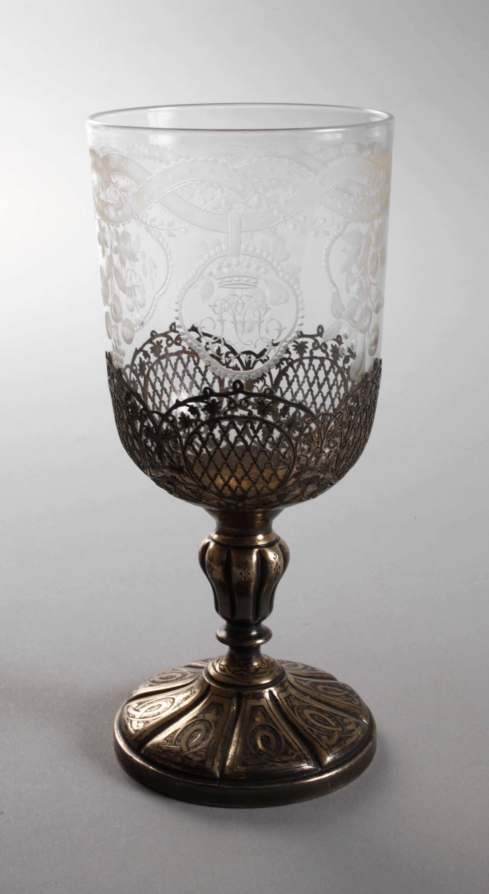 Frankreich Pokalglas aus Adelsbesitz