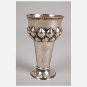 Silberbecher mit Buckelmuster