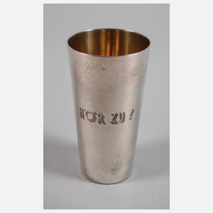 Silberbecher "HÖR ZU!"