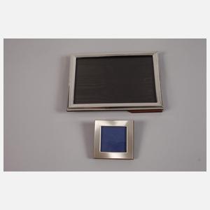 Zwölf Fotorahmen mit Silbermontierung