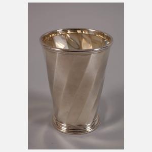 Silbertablett mit Bechern Italien