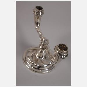 Silber zweiflammiger Kerzenleuchter