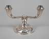 Silber zweiflammiger Kerzenleuchter