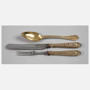 Dreiteiliges Prunkbesteck