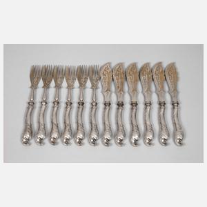 Fischbesteck Silber