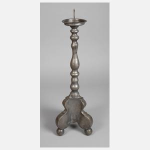 Barocker Altarleuchter Zinn