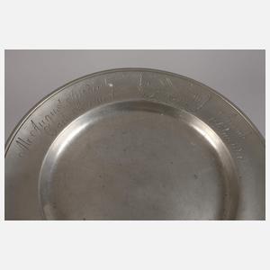 Drei Zinnteller Plauen