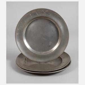 Drei Zinnteller Plauen