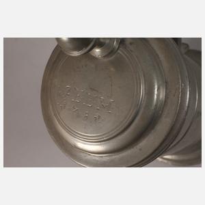 Nürnberg zwei Teller und Humpen Zinn