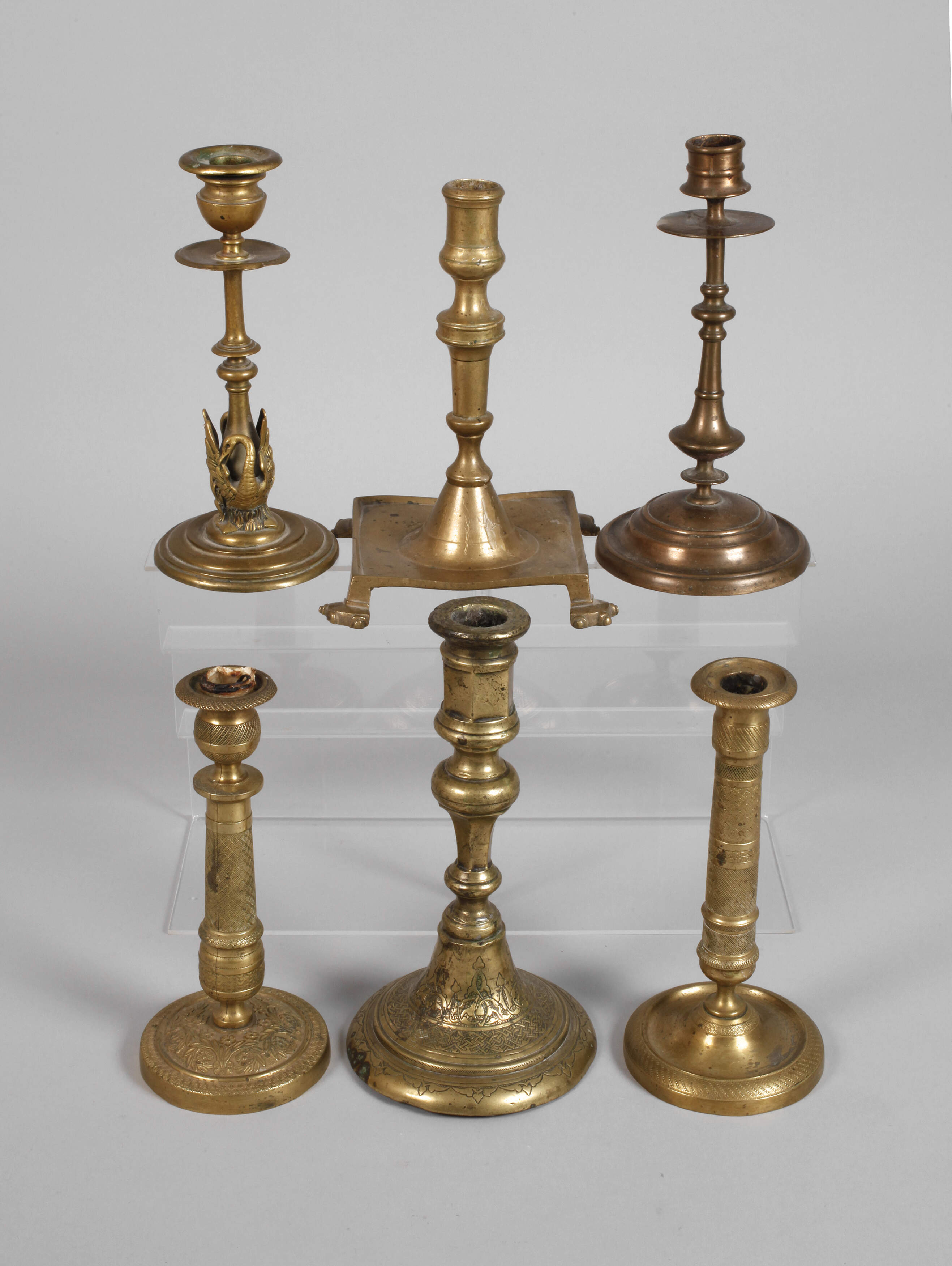 Sechs Messingleuchter