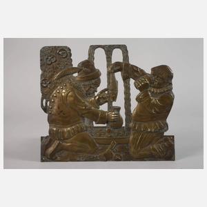 Drei Wandplaketten Bronze