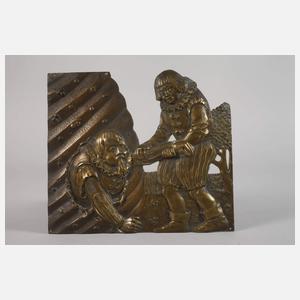 Drei Wandplaketten Bronze