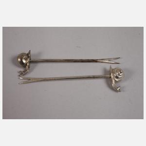 Schnecke mit Cocktailspießen