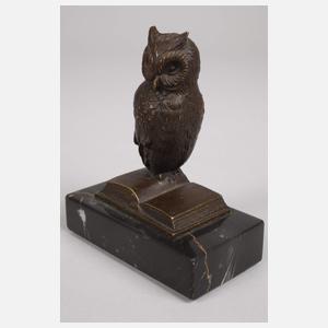 Vier kleine Eulen Bronze