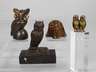 Vier kleine Eulen Bronze