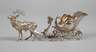 Prachtvoller Silberschlitten mit Hirsch