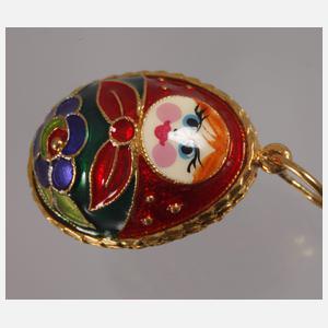 Emailleanhänger als Matroschka