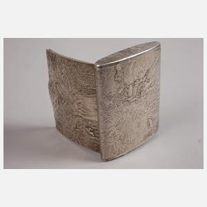 Jagdliches Zigarettenetui in Samorodok-Technik