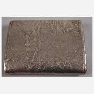 Jagdliches Zigarettenetui in Samorodok-Technik